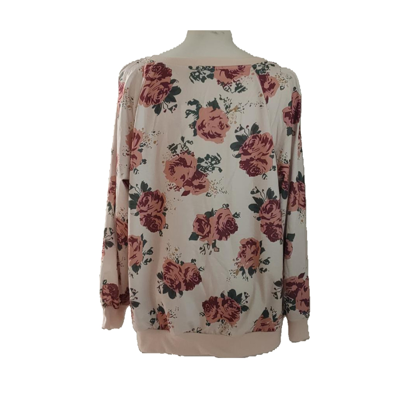BloomChic Floral Long Sleeve Elegant Sweatshirt