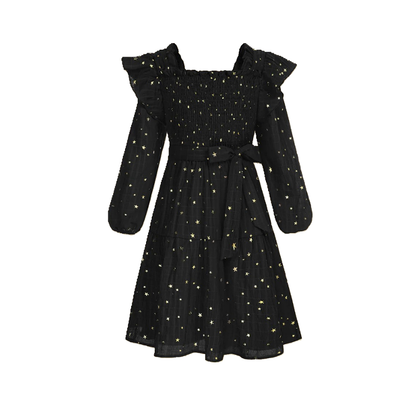 Grace Karin Little Girl’s Tiered Long Sleeve Dress