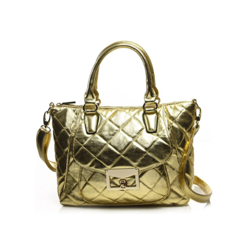 Noble Mount Quilted Metallic Antoinette Satchel Bag