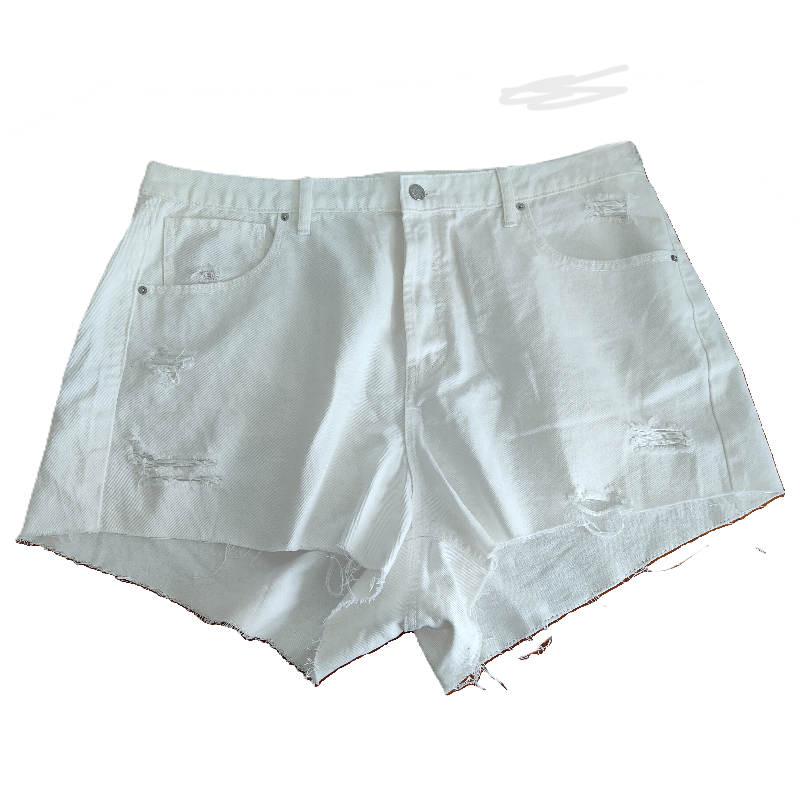 Women’s Super High-Rise Cutoff White Shorts – Wild Fable