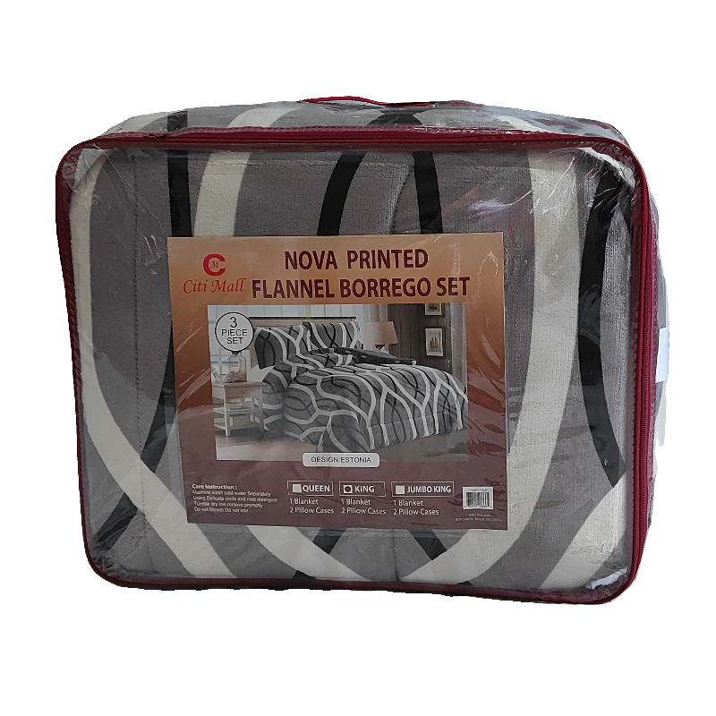 Estonia Design Blanket – Nova Printed Flannel Borrego 3 Piece Set